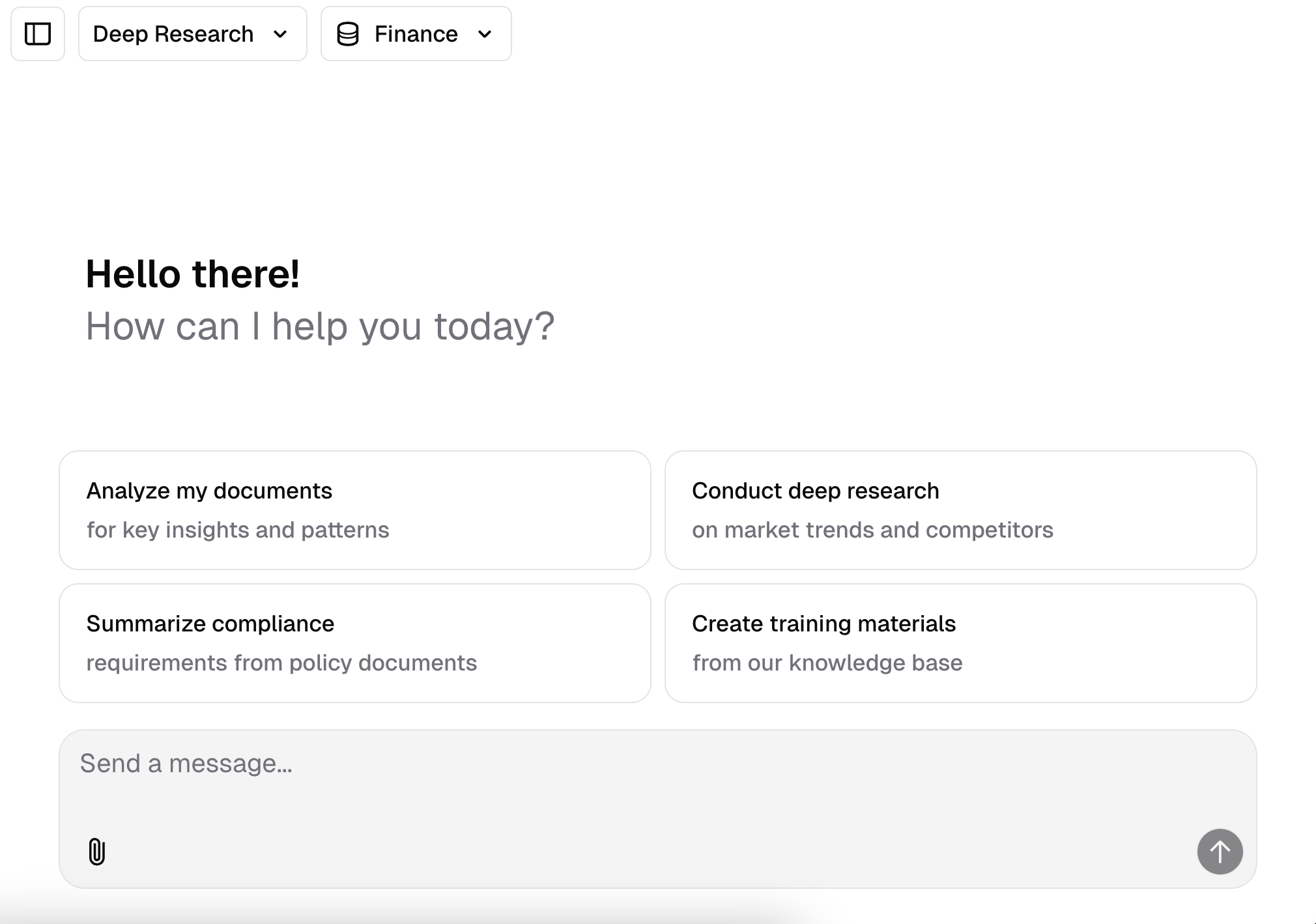 Intraplex AI interface showing document analysis and research capabilities